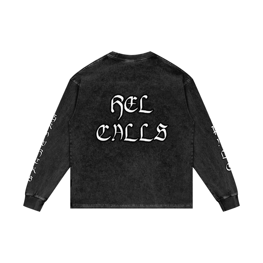 Acid Wash Oversize Long Sleeve T-Shirt